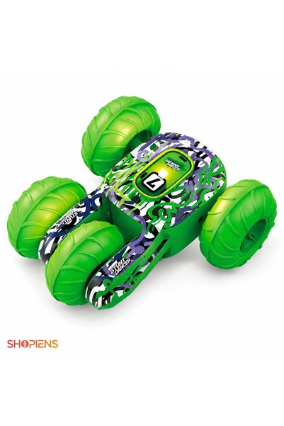 SHOPIENS Masina Stunt Verde Cu Lumini Si Telecomanda