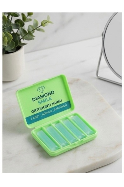 DiamondSmile Diş Teli Mumu - Ortodonti Mumu - 5li Set Kokulu Ortho Wax