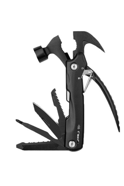 FONIX Survival Tool, 12-in-1, Camping, Multiple Functions, Black