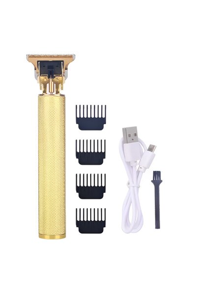 coshop Hair clipper set with 4 combs, cleaning brush and USB cable, Black/Gol...