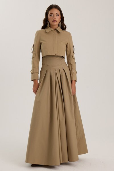 NOK İSTANBUL The Reform Maxi Skirt Bronze Brown