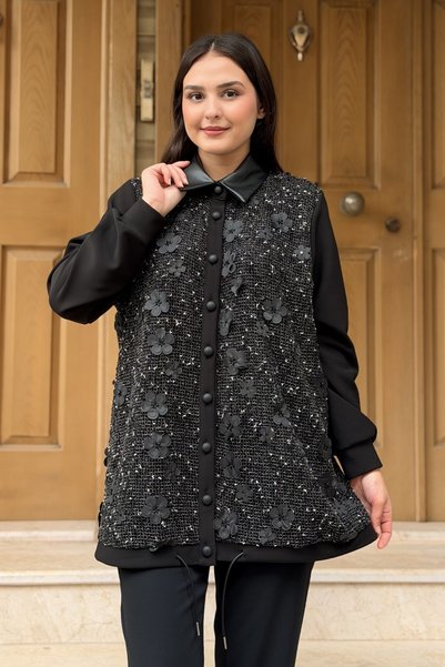 FUAT GÜRSEN Fuat Gürşen Embossed Floral Embroidered Front Buttoned Cap
