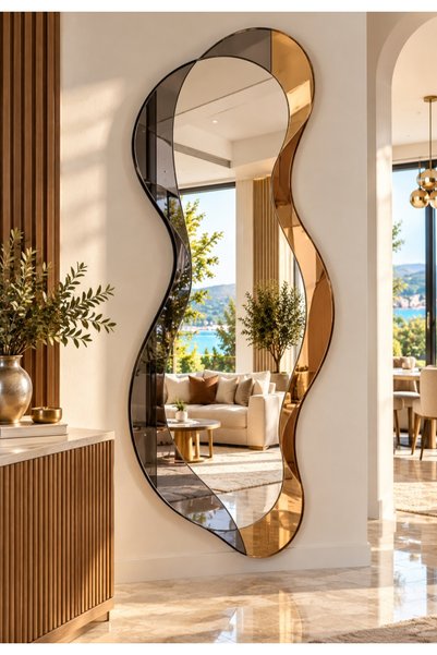 Parıltı Ayna Şişecam Boy Aynası Bronz Füme