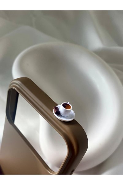 lotusbybuket iPhone 18Promax Chocolate Coffee Figured Inside Velvet Silicone Case