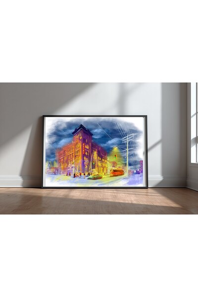 KEYFHOME Gladstone Hotel Toronto Tablou MDF cu ramă neagră Poster Living Room...