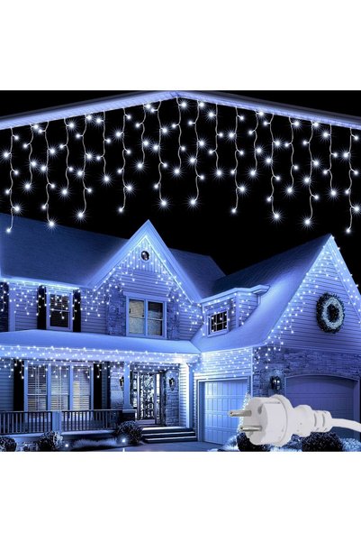 Never more Outdoor Christmas Installation, 25 m, 500 LEDs, Flash, Thick white...