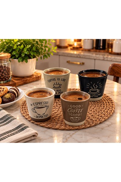 ACAR LATTE 4'LÜ RENKLİ KUPALAR