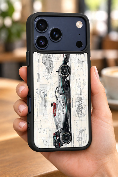 BGAKSESUAR حافظة مقاومة للصدمات متوافقة مع هاتف iPhone 18 Pro بنمط مرسيدس مع ...