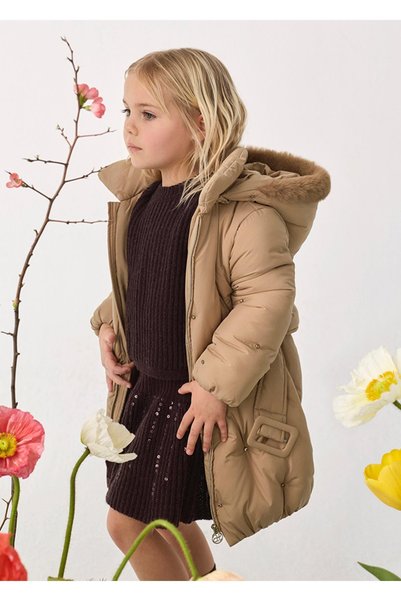 MAYORAL Abel&Lula Belted Girl's Warm Lined Coat_Mnvs5815