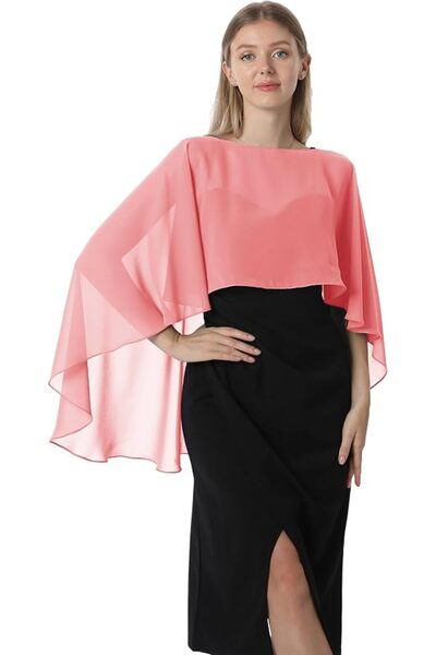 GENERAL womens Chiffon Cape001 Pashmina Shawl