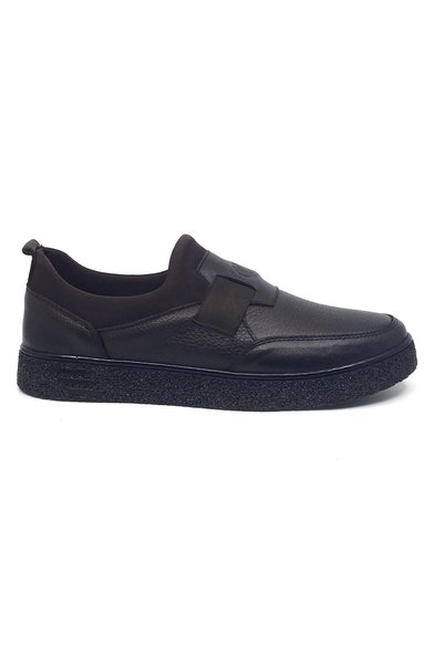 CATELLİ 100% Leather Orthopedic Men's Winter Comfortable Casual Elastic Lace-Up Shoes 40-44