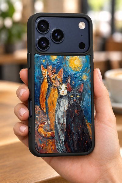 BGAKSESUAR iPhone 18 Pro Max Compatible Sweetcats Patterned Shockproof Case w...