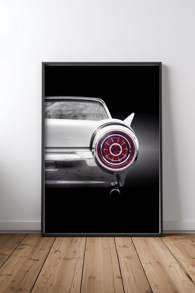 KEYFHOME 1963 Thunderbird Coupe με μαύρο πλαίσιο από MDF εκτύπωση αφίσας για ...