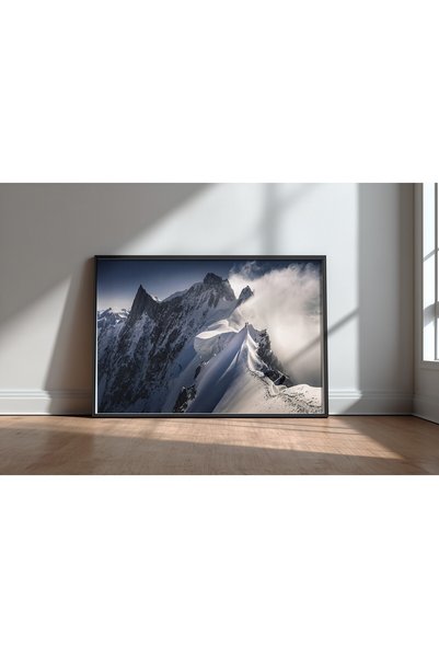 KEYFHOME Poster cu tablou MDF cu ramă neagră "Walking on the line" - Decor de...