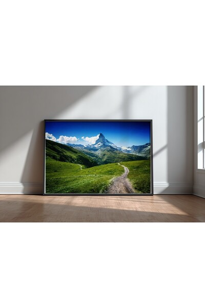 KEYFHOME Matterhorn II Μαύρος Πλαίσιο Μαύρος Πίνακας MDF Αφίσα Δώρο Διακόσμησ...