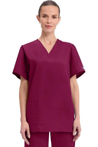 Cherokee Women and Men V-Neck Scrub Top with 3 Pockets 4876