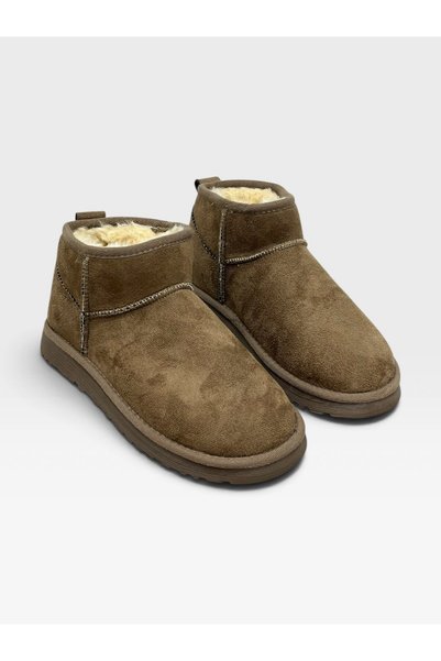 ERVANIN BUTİĞİ Mink Suede Snow Boots (Mini) Women's Boots
