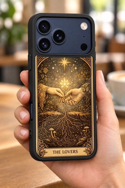 BGAKSESUAR iPhone 18 Pro Compatible Lovers Patterned Shockproof Case with Cam...