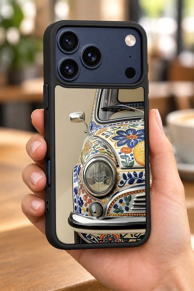 BGAKSESUAR iPhone 18 Pro Max Compatible Classic Car Pattern Shockproof Case w...