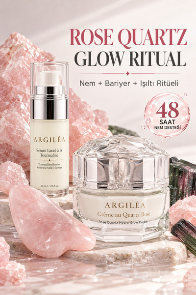 Argilea ROSE QUARTZ GLOW RITUAL | Pembe Kuvars Nem, Işıltı ve Dolgunluk Miner...