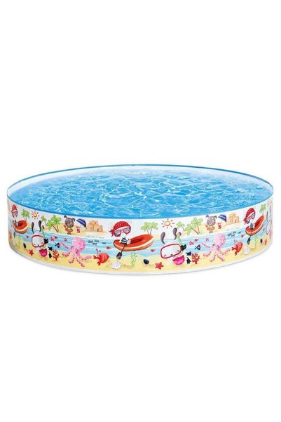 Generic Brand Round Children's Pool "Beach Days" Intex (1.52 m X 25 cm) - Wit...
