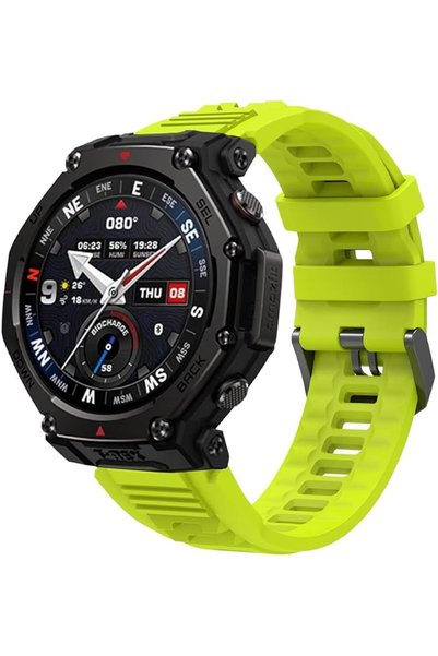 GIOPUEY أحزمة متوافقة مع Amazfit T-Rex 3 PRO مقاس 48 مم، حزام من السيليكون ال...
