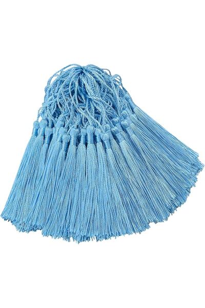 Aokbean Handmade Graduation Tassel:100 Pieces 5 Inch Soft Silk Thread Tassel ...