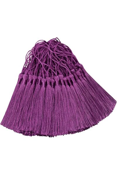 Aokbean Handmade Graduation Tassel:100 Pieces 5 Inch Soft Silk Thread Tassel ...