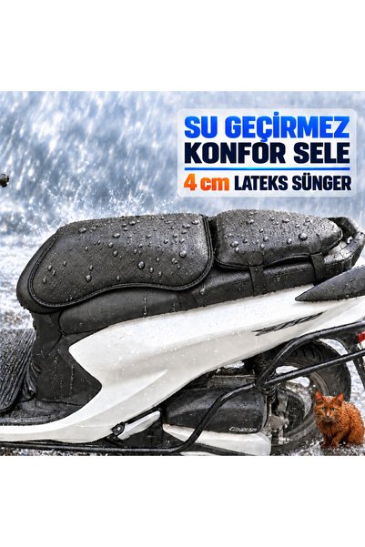 Hard Guard Sym Fiddle Iii 200I Comfort Saddle Waterproof, Form Preserving 4 cm Latex 2 Pieces