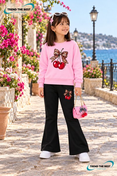 TREND THE BEST Trendin En İyisi Winter, Spring, and Autumn Girls' Black Spani...
