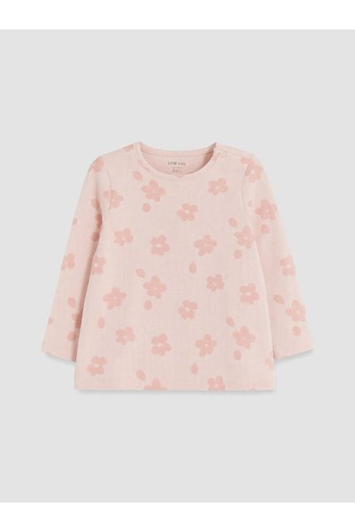 LC Waikiki Pink Floral Baby Girl T-Shirt