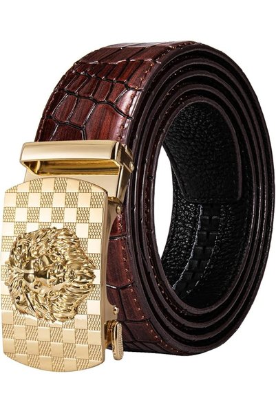 Dubulle Designer Ratchet Belt for Men Leather Fashion Adjustable Automatic Bu...