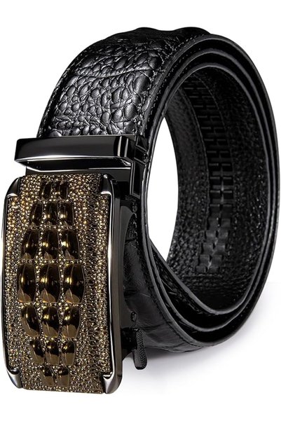 Dubulle Designer Ratchet Belt for Men Leather Fashion Adjustable Automatic Bu...