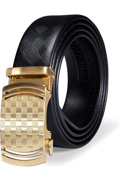 Dubulle Designer Ratchet Belt for Men Leather Fashion Adjustable Automatic Bu...