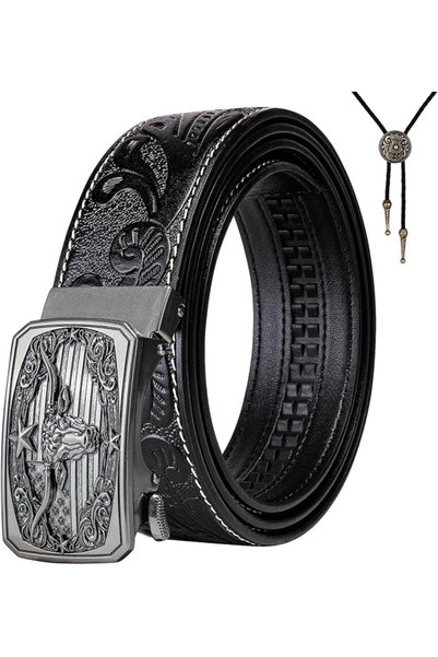 Dubulle Designer Ratchet Belt for Men Leather Fashion Adjustable Automatic Bu...