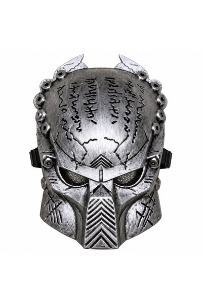 Generic Silver Armored Skull Halloween Mask