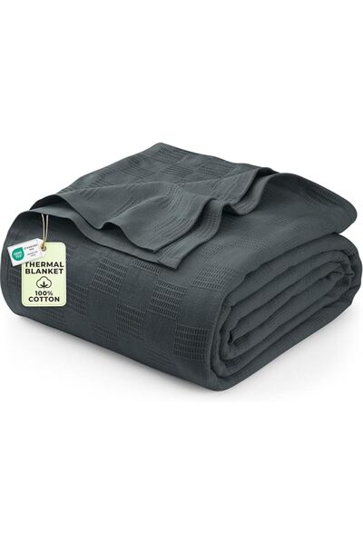 Utopia Bedding 100% Cotton Blanket (Oversized/Big Size - 120x120 Inches) 350G...