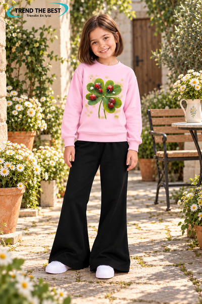 TREND THE BEST Trendin En İyisi Winter, Spring, and Autumn Girls' Black Spani...