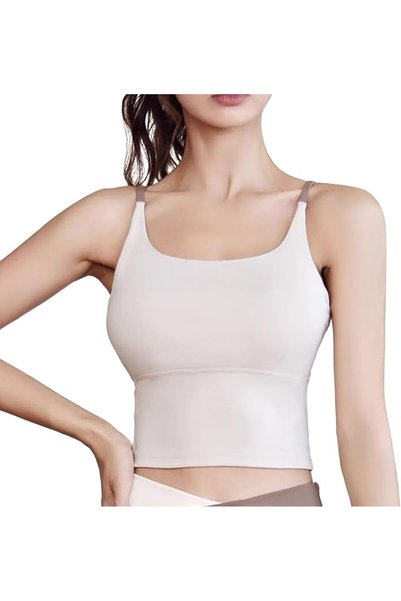 Dress Cici حمالة صدر رياضية طويلة بحمالات خلفية، حمالة صدر رياضية عالية الدعم...
