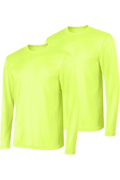 HANES مجموعة تي شيرت رياضي رجالي بأكمام طويلة، تي شيرتات رائعة ذات أداء عالي ...
