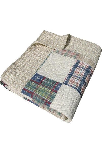 Greenland Home Fashions بطانية من القطن بنسبة 100% من جرينلاند هوم أكسفورد، ب...
