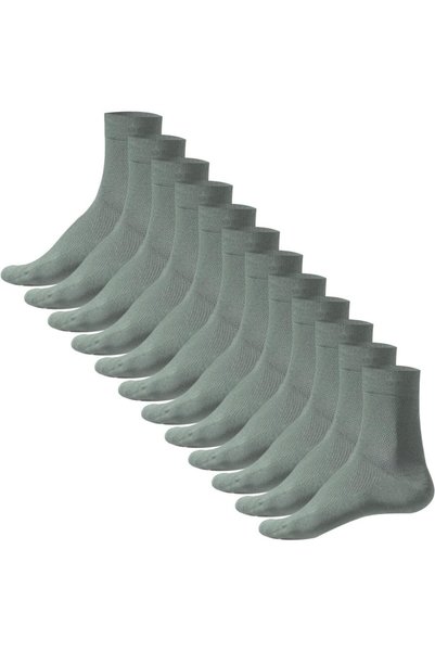Generic جوارب قطنية رجالية قصيرة - جوارب كاجوال للكاحل بألوان سادة، عبوة من 6...