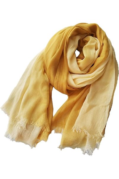 GENERAL Cotton Linen Fashion Scarf,Gradient Two-tone Four Season Scarf Shawl ...