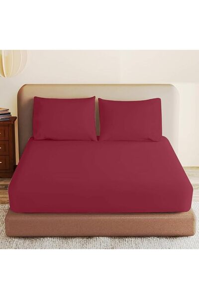 ROSEBLACK Rose Luxurious Plain Fitted Sheet with Deep Pockets and Pillow Case...