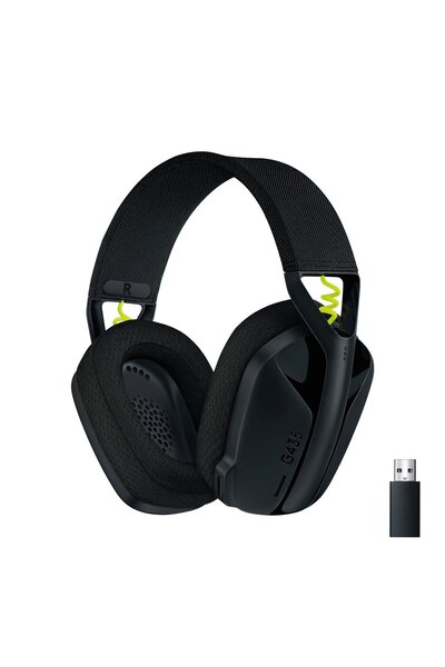 Logitech G G435 Lightspeed Kablosuz Kulak Üstü Oyuncu Kulaklığı, Bluetooth, Dahili Mikrofon, 40 mm S