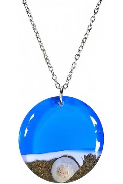 Generic Beach Pendant, Handmade High Quality, Unique Nautical Design Blue and...