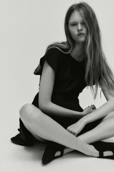 H&M Tiered boat-neck dress