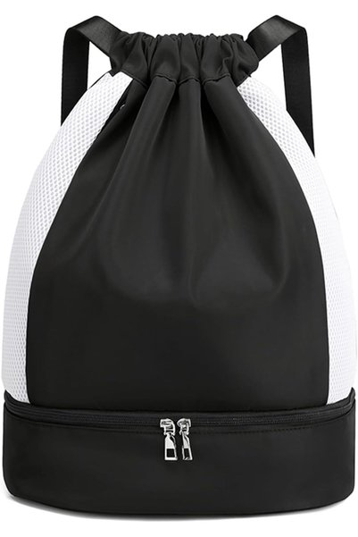 Generic Large Drawstring Backpack Sports Gym Sackpack Basketball String Cinch...