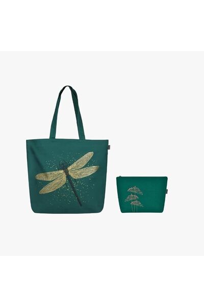 Eco Right Aesthetic Canvas Tote Bag for Women - Large, Reusable, Zippered Tot...