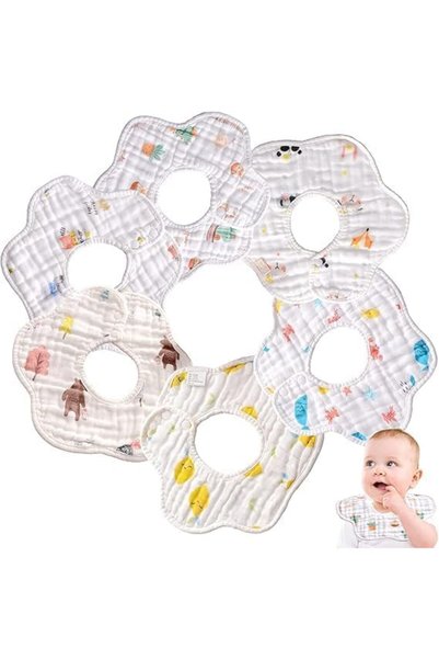 Generic Baby Bibs Muslin Drool Bibs for Baby Girl Boy Muslin Cotton Teething ...
